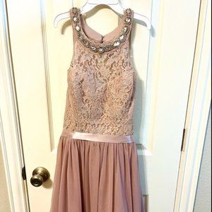 Lace Jeweled Cocktail Dress